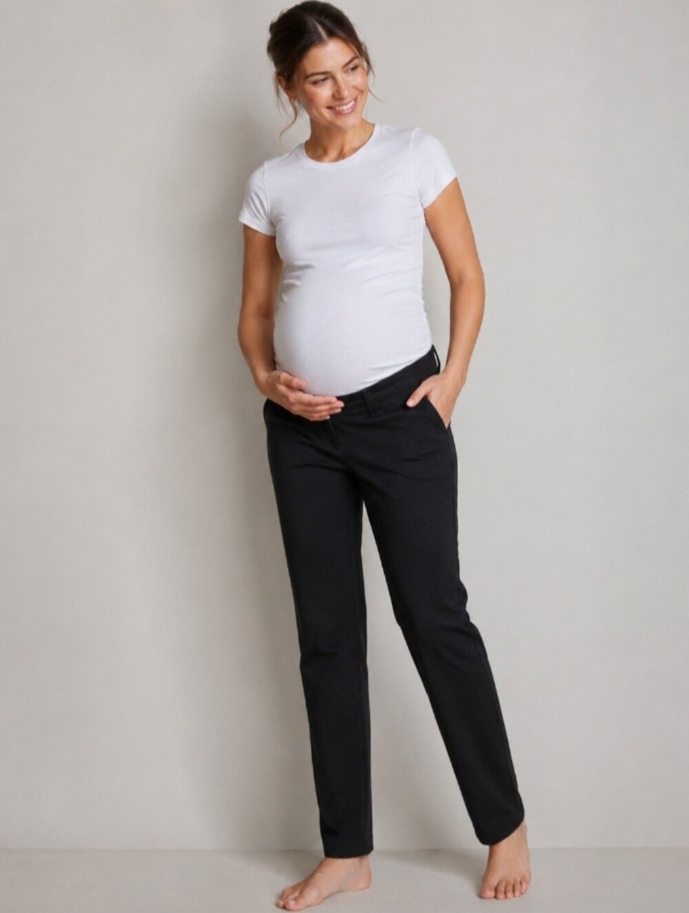 J. Crew Ryder Black Maternity Ankle Pant Size 0 Stretch Side Panels